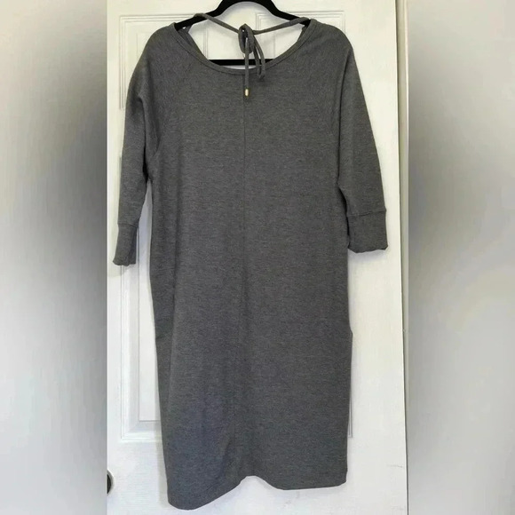 Peach dress in Charcoal grey‎ very comfy Sz Medium - Picture 7 of 12